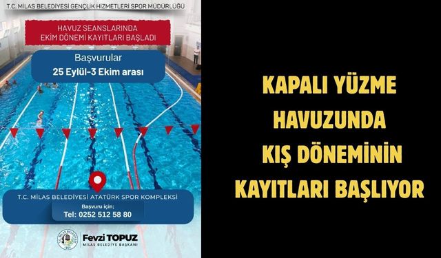 KAPALI YÜZME HAVUZUNDA KIŞ DÖNEMİNİN KAYITLARI BAŞLIYOR