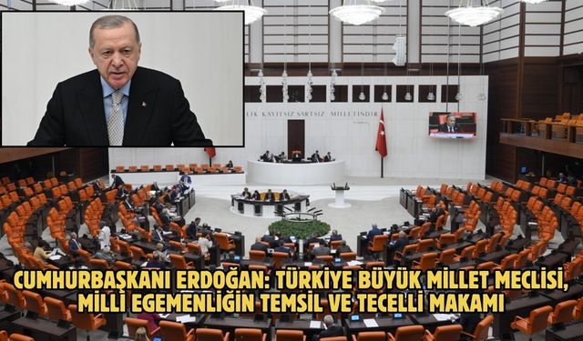CUMHURBAŞKANI ERDOĞAN: TÜRKİYE BÜYÜK MİLLET MECLİSİ, MİLLİ EGEMENLİĞİN TEMSİL VE TECELLİ MAKAMI