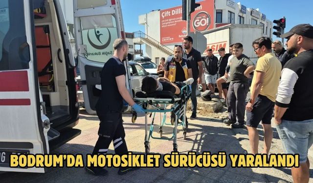 Bodrum’da Motosiklet Sürücüsü Yaralandı