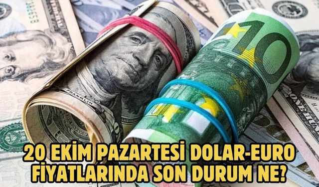 20 EKİM PAZARTESİ DOLAR-EURO FİYATLARINDA SON DURUM NE?
