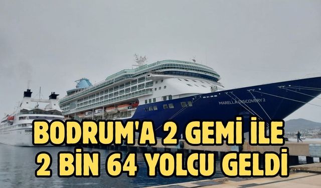 Bodrum'a 2 gemi ile 2 bin 64 yolcu geldi