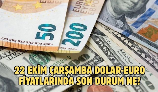 22 EKİM ÇARŞAMBA DOLAR-EURO FİYATLARINDA SON DURUM NE?