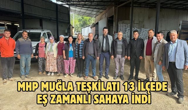 MHP MUĞLA TEŞKİLATI 13 İLÇEDE EŞ ZAMANLI SAHAYA İNDİ