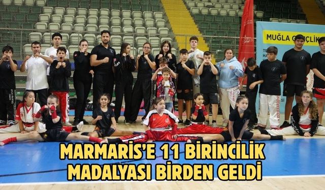 Marmaris’e 11 birincilik madalyası birden geldi