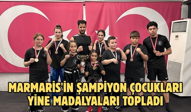 Marmaris'in şampiyon çocukları yine madalyaları topladı