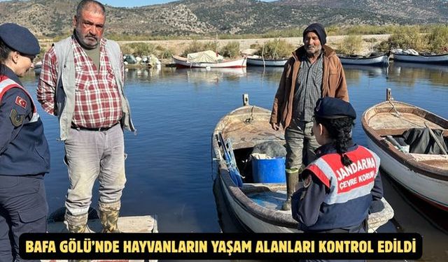 Bafa Gölü’nde hayvanların yaşam alanları kontrol edildi