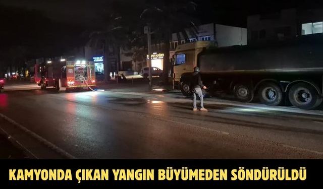 Kamyonda Çıkan Yangın Büyümeden Söndürüldü