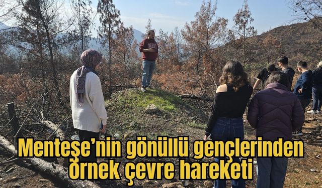 Menteşe’nin gönüllü gençlerinden örnek çevre hareketi