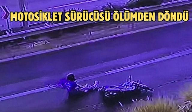 Motosiklet Sürücüsü Ölümden Döndü