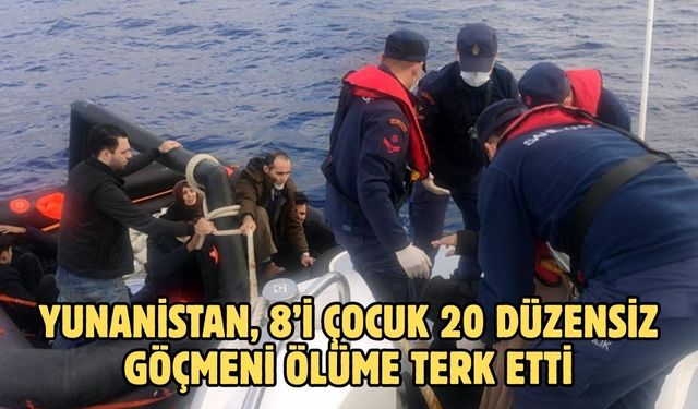 Yunanistan, 8’i çocuk 20 düzensiz göçmeni ölüme terk etti