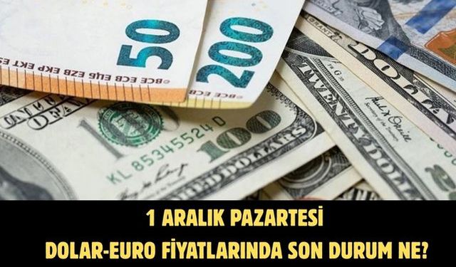 1 ARALIK PAZARTESİ DOLAR-EURO FİYATLARINDA SON DURUM NE?