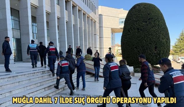 Muğla dahil 7 ilde suç örgütü operasyonu yapıldı