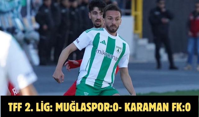 TFF 2. Lig: Muğlaspor:0- Karaman FK:0