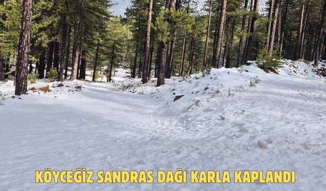 Köyceğiz Sandras Dağı karla kaplandı