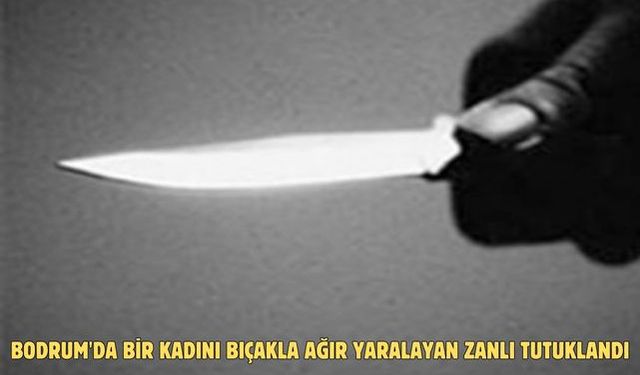 Bodrum'da bir kadını bıçakla ağır yaralayan zanlı tutuklandı