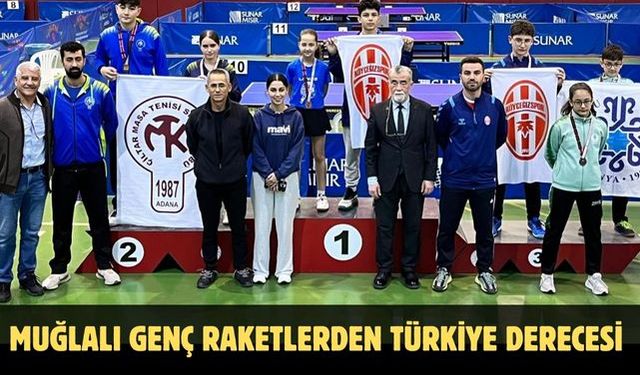 Muğlalı genç raketlerden Türkiye derecesi