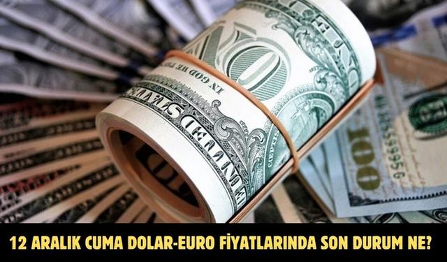 12 ARALIK CUMA DOLAR-EURO FİYATLARINDA SON DURUM NE?