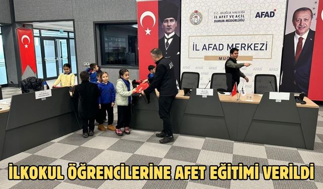 İlkokul öğrencilerine afet eğitimi verildi