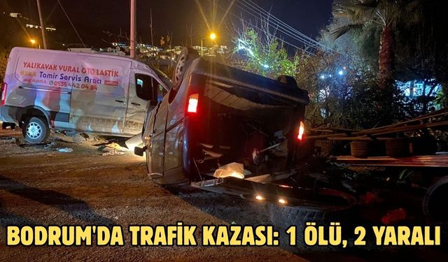 Bodrum'da trafik kazası: 1 ölü, 2 yaralı