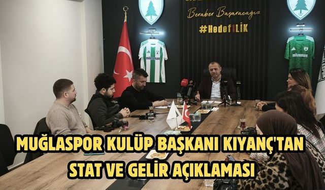 Muğlaspor Kulüp Başkanı Kıyanç'tan stat ve gelir açıklaması