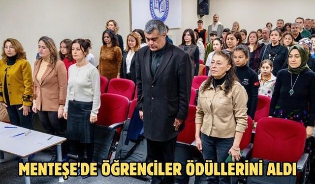 Menteşe'de öğrenciler ödüllerini aldı