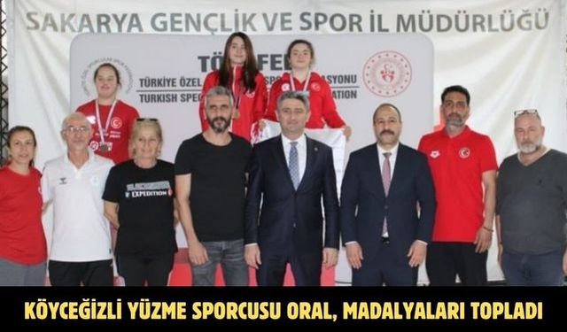 Köyceğizli yüzme sporcusu Oral, madalyaları topladı