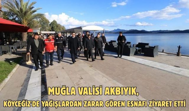 Muğla Valisi Akbıyık, Köyceğiz'de yağışlardan zarar gören esnafı ziyaret etti