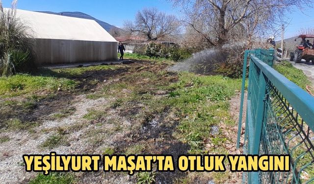 Yeşilyurt Maşat’ta otluk yangını