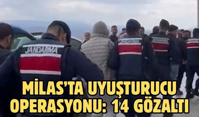 Milas’ta uyuşturucu operasyonu 14 gözaltı