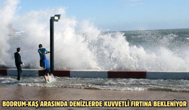 Bodrum-Kaş arasında denizlerde kuvvetli fırtına bekleniyor