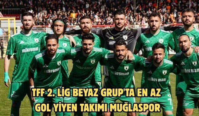 TFF 2. Lig Beyaz Grup'ta en az gol yiyen takımı Muğlaspor