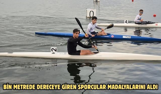 Bin metrede dereceye giren sporcular madalyalarını aldı