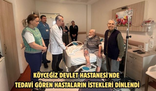 Köyceğiz Devlet Hastanesi'nde tedavi gören hastaların istekleri dinlendi