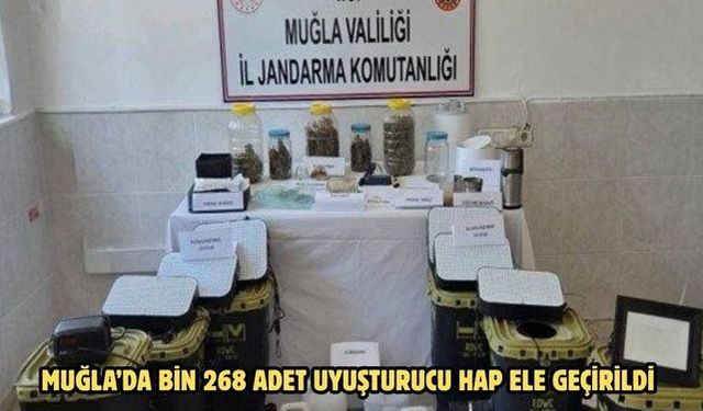 Muğla’da bin 268 adet uyuşturucu hap ele geçirildi