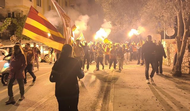 Muğla'da Galatasaraylıların şampiyonluk sevinci
