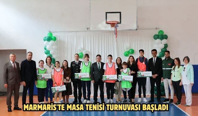 Marmaris'te masa tenisi turnuvası başladı