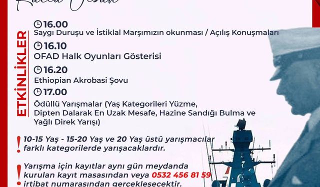 1 TEMMUZ DENİZCİLİK VE KABOTAJ BAYRAMI KUTLAMA PROGRAMI AÇIKLANDI