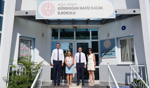 Emre Çay, Bodrum'daki Okullarda Devam Eden Çalışmaları İnceledi