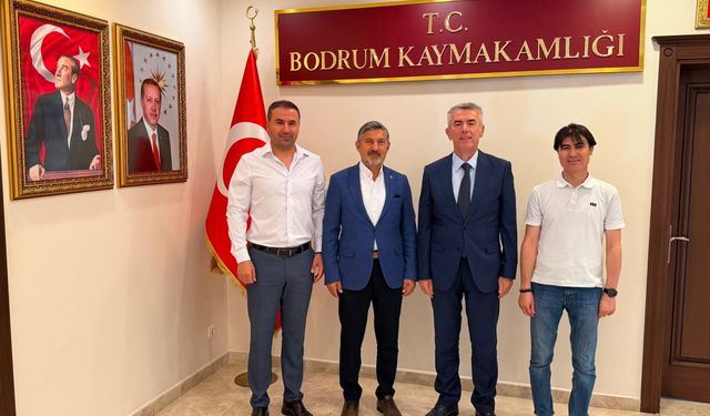 Uçak'tan Bodrum Kaymakamı Sırmalı ve İlçe Milli Eğitim Müdürü'ne ziyaret