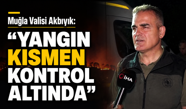 Muğla Valisi Akbıyık: "Yangın kısmen kontrol altında"