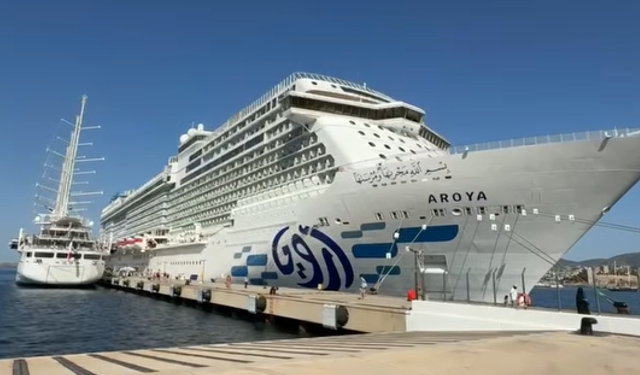 Bodrum'a iki kruvaziyerle 2 bin 988 turist geldi