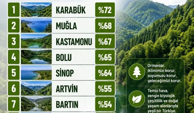 Muğla en yeşil iller arasında ikinci oldu