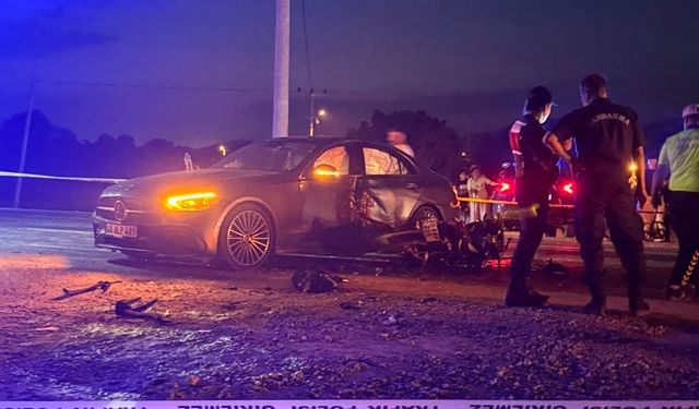 Motosiklet ile otomobil çarpıştı: 1 ölü