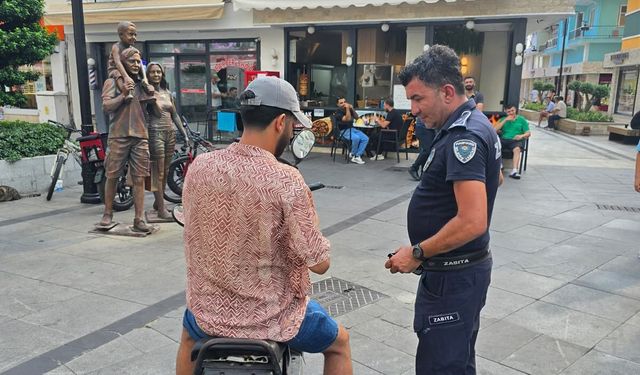 Marmaris Çarşısı'nda motosikletlere ortak denetim