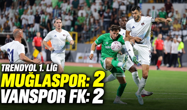 Trendyol 1. Lig: Muğlaspor: 2 - Vanspor FK: 2