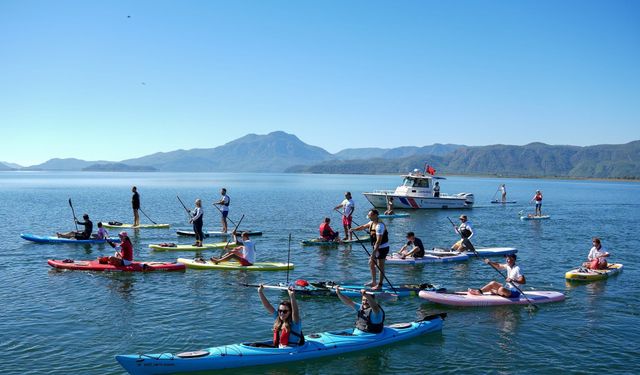 Köyceğiz'in doğal güzellikleri su sporları tutkunlarını ağırladı