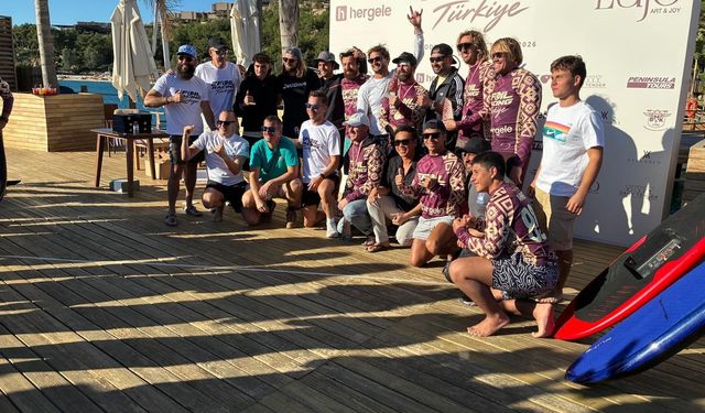 Bodrum’da 28 sporcu deniz üstünde uçakla yarıştı