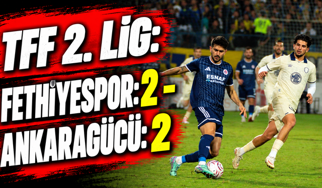 TFF 2. Lig: Fethiyespor: 2 - Ankaragücü: 2