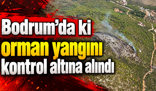 Bodrum’da ki orman yangını kontrol altına alındı