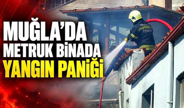 Muğla'da metruk binada yangın paniği